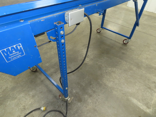 MAC 22"x 87" Belt Conveyor On Casters 20" Belt 90VDC 1PH 1-42FPM Chain Drive