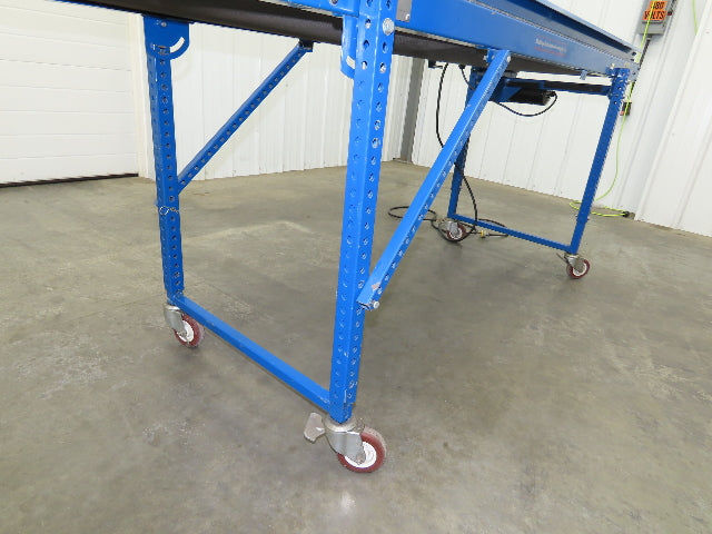 MAC 22"x 87" Belt Conveyor On Casters 20" Belt 90VDC 1PH 1-42FPM Chain Drive
