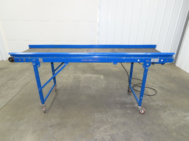 MAC 22"x 87" Belt Conveyor On Casters 20" Belt 90VDC 1PH 1-42FPM Chain Drive