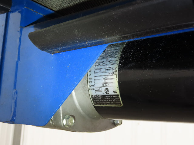 MAC 22"x 87" Belt Conveyor On Casters 20" Belt 90VDC 1PH 1-42FPM Chain Drive