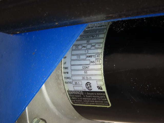 MAC 22"x 87" Belt Conveyor On Casters 20" Belt 90VDC 1PH 1-42FPM Chain Drive