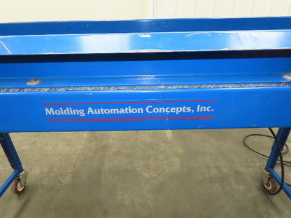 MAC 22"x 87" Belt Conveyor On Casters 20" Belt 90VDC 1PH 1-42FPM Chain Drive