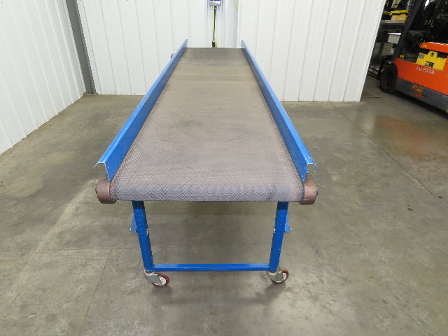 MAC 22"x 87" Belt Conveyor On Casters 20" Belt 90VDC 1PH 1-42FPM Chain Drive