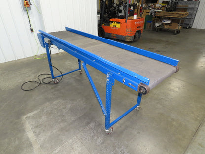 MAC 22"x 87" Belt Conveyor On Casters 20" Belt 90VDC 1PH 1-42FPM Chain Drive