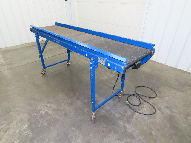 MAC 22"x 87" Belt Conveyor On Casters 20" Belt 90VDC 1PH 1-42FPM Chain Drive