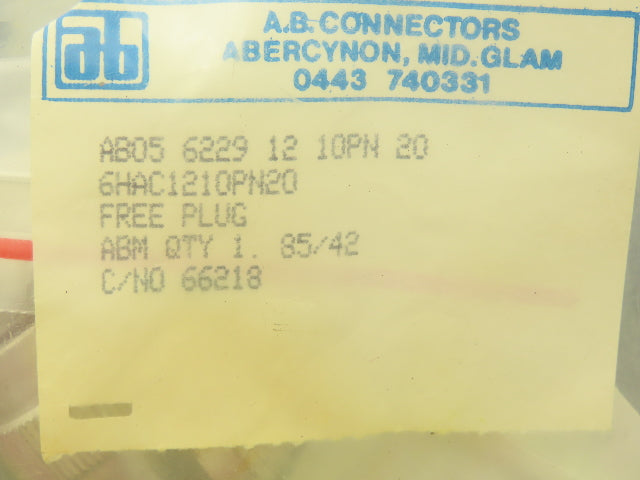 Allen Bradley AB0562291210PN20 Miniature Coupling Connectors 10 Pin Lot Of 4