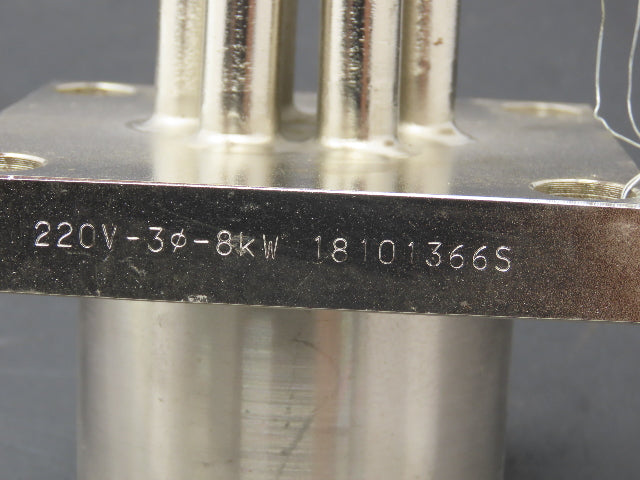 18101366S Immersion Heater 8.0kw 220V 3Ph 16" Element Stainless Steel Body