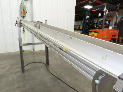 HFA 2210 Series 18"x 89" Aluminum Incline Conveyor 15"Belt 115V Belt Drive 56FPM