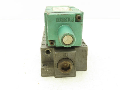 Numatics 554JJ531O000000 Pneumatic Solenoid Valve 4/3 150psi 5-Port 1/2"Manifold
