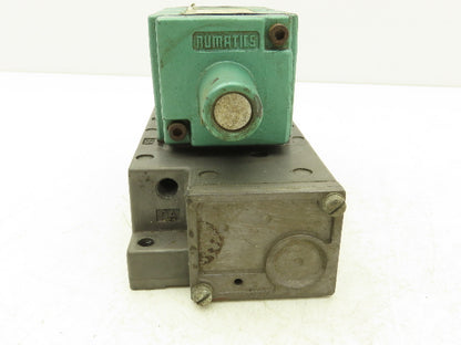 Numatics 554JJ531O000000 Pneumatic Solenoid Valve 4/3 150psi 5-Port 1/2"Manifold