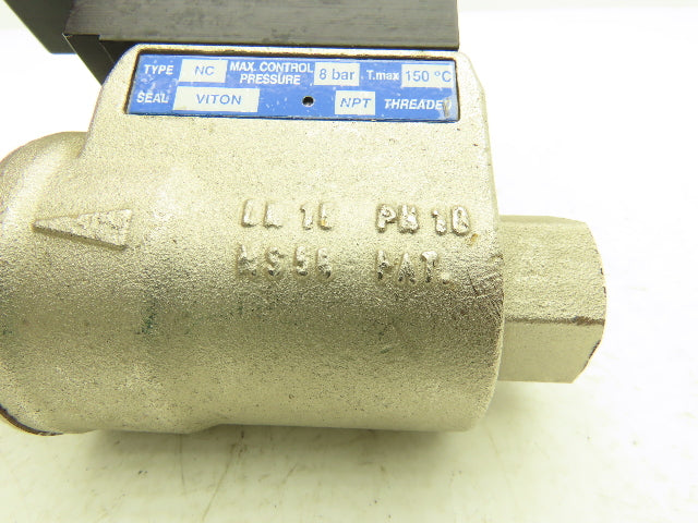 Versa E5SM-3011-34-NB1-HC-D024 Solenoid Valve 8 Bar 1/2" NPT Normally Closed