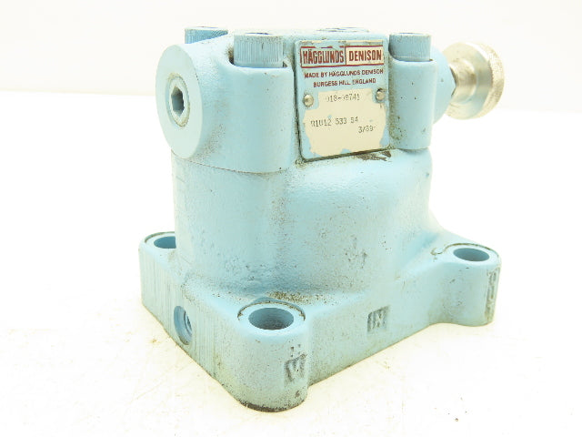 Hagglunds Denison R1U12 533 S4 Hydraulic Pressure Reducing Valve Manifold Mount