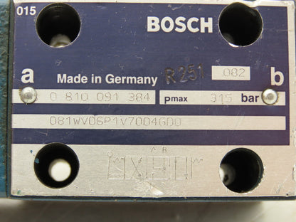 Bosch 081WV06P1V7004GD0 Manual Directional Valve 3-Pos Maintained *No Lever*