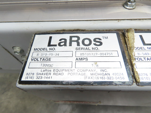 LaRos Finger Separator Conveyor Pin Style Part/Runner 115V Variable Speed Drive