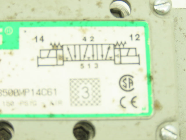 Numatics I23BB500MP14C61 Pneumatic Dual Solenoid Air Valve 150psi 24VDC 236-384B