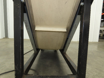 LaRos 10"x 74"L Portable Incline Parts Conveyor Cleated Belt 115V Variable Speed