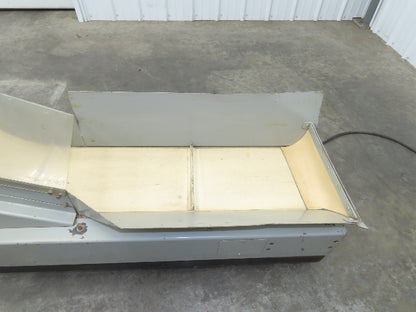 LaRos 10"x 74"L Portable Incline Parts Conveyor Cleated Belt 115V Variable Speed