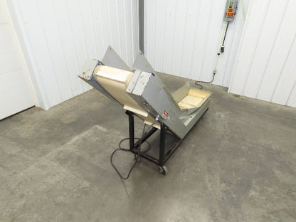LaRos 10"x 74"L Portable Incline Parts Conveyor Cleated Belt 115V Variable Speed
