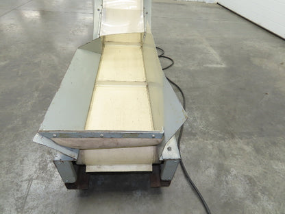 LaRos 10"x 74"L Portable Incline Parts Conveyor Cleated Belt 115V Variable Speed