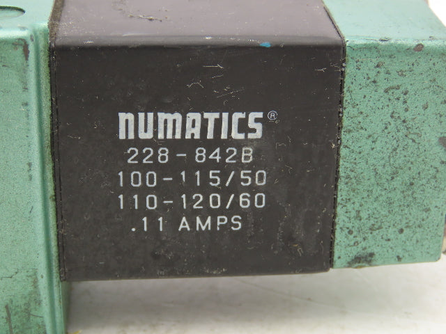 Numatics I23SS500K Pneumatic Solenoid Valve 150PSIG 100-120V 50/60Hz .11A