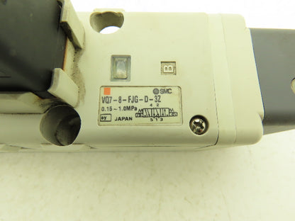 SMC VQ7-8-FJG-D-3Z Pneumatic Air Solenoid Valve 145PSI 24VDC