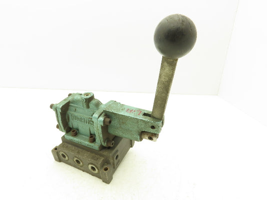 Numatics 33HLD4430 Directional Manual Lever Valve 2-Position 5-Port 1/2"NPT