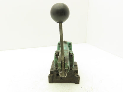 Numatics 33HLS5410 Directional Manual Lever Valve 3-Pos Spring Return 3/8"NPT