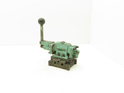 Numatics 33HLS5410 Directional Manual Lever Valve 3-Pos Spring Return 3/8"NPT