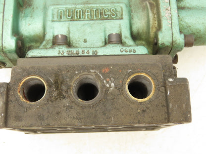 Numatics 33HLS5410 Directional Manual Lever Valve 3-Pos Spring Return 3/8"NPT