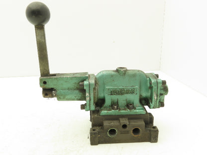 Numatics 33HLS5410 Directional Manual Lever Valve 3-Pos Spring Return 3/8"NPT