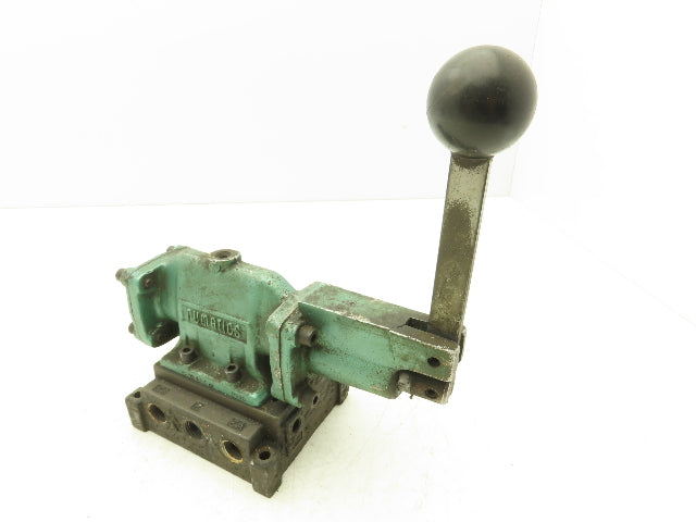 Numatics 33HLS5410 Directional Manual Lever Valve 3-Pos Spring Return 3/8"NPT