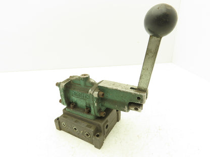 Numatics 32HLD4430 Directional Manual Lever Valve 2-Position 5-Port 1/4"Manifold