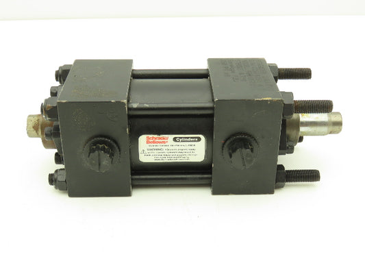 Schrader Bellows Pneumatic Air Cylinder 2" Bore 0.75" Stroke Double Rod 250 PSI