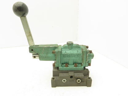 Numatics 34HLD4410 Directional Manual Lever Valve 2-Position 5-Port 1/4"Manifold