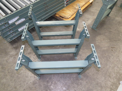 Uline 24"x 10' Gravity Roller Conveyor 1-3/8" Roller 22"BF 6-Sections 60' w/Legs