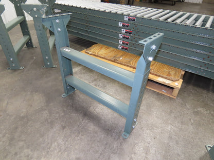Uline 24"x 10' Gravity Roller Conveyor 1-3/8" Roller 22"BF 6-Sections 60' w/Legs