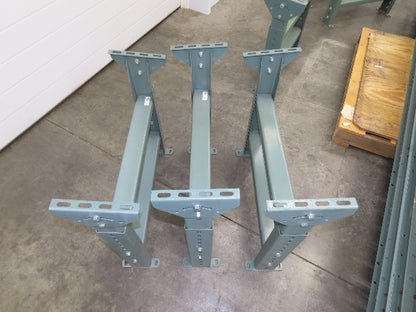Uline 24"x 10' Gravity Roller Conveyor 1-3/8" Roller 22"BF 6-Sections 60' w/Legs