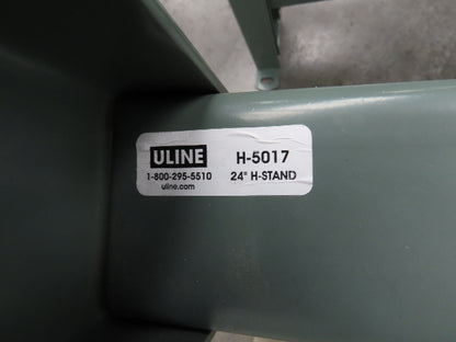 Uline 24"x 10' Gravity Roller Conveyor 1-3/8" Roller 22"BF 6-Sections 60' w/Legs