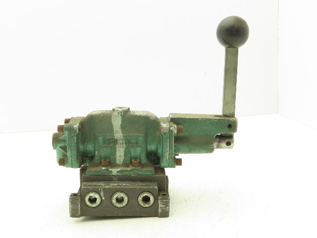 Numatics 34HLS5430 Directional Manual Lever Valve 3-Pos Spring Return 1/2"NPT