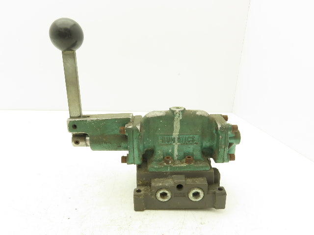 Numatics 34HLS5430 Directional Manual Lever Valve 3-Pos Spring Return 1/2"NPT