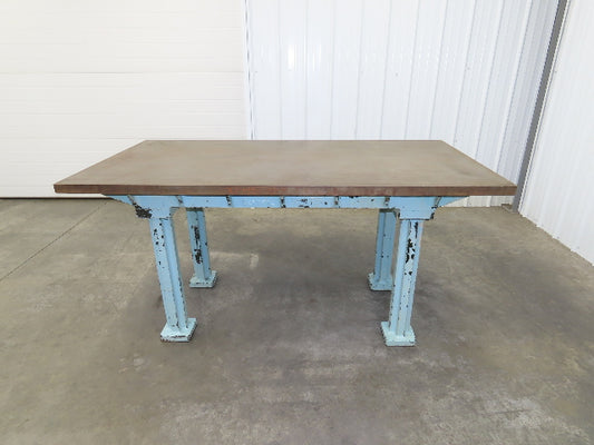 Vintage Precision Steel Welding Layout Table 72x36" Cast Iron 1-1/2" Thick Top