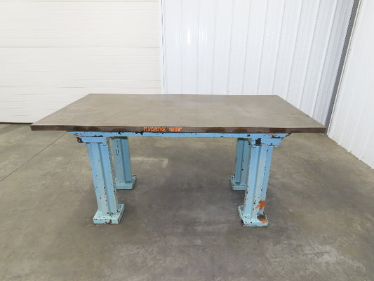 Vintage Precision Steel Welding Layout Table 71-1/2x36" Cast Iron 1-3/8" Top