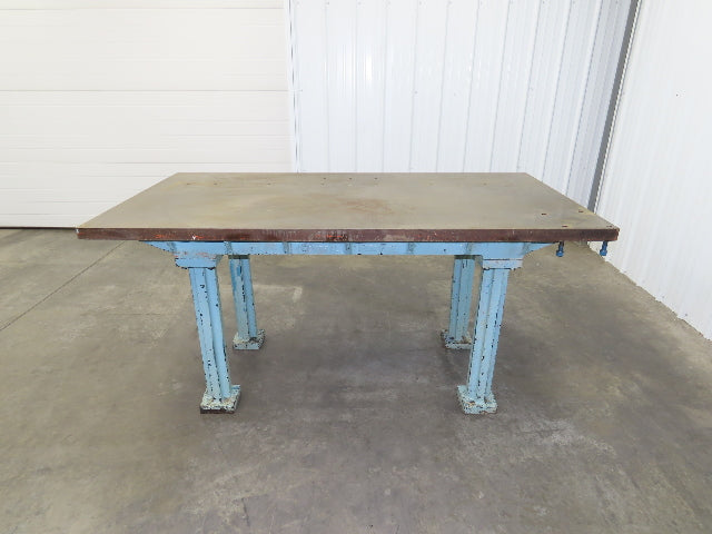 Vintage Precision Steel Welding Layout Table 72x36