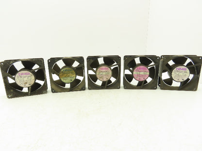 Minebea 4715PS-22T-B30 Cooling Fan 4 1/2" 220VAC 1 Phase 50/60 HZ Lot Of 5