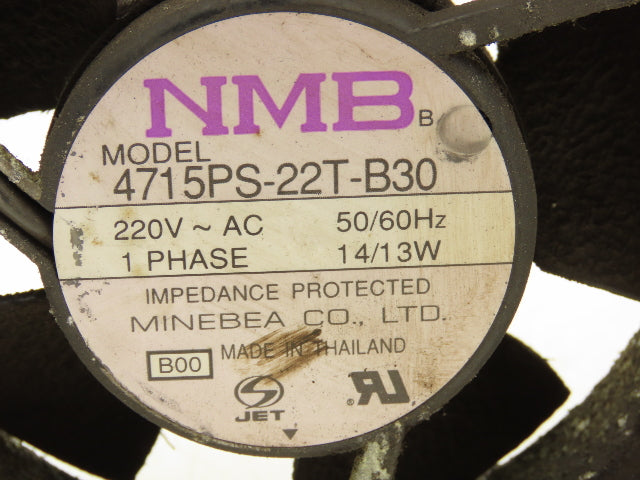 Minebea 4715PS-22T-B30 Cooling Fan 4 1/2" 220VAC 1 Phase 50/60 HZ Lot Of 5