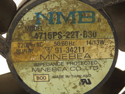 Minebea 4715PS-22T-B30 Cooling Fan 4 1/2" 220VAC 1 Phase 50/60 HZ Lot Of 5