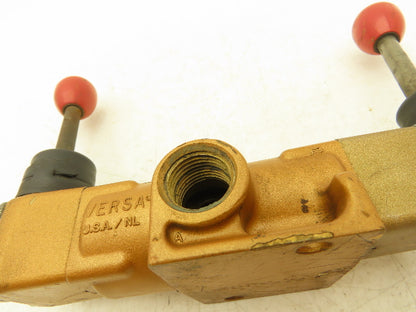 Versa SA-3501-72 Directional Manual Lever Valve 3-Pos 3-Way 1/2"NPT Lot of 2