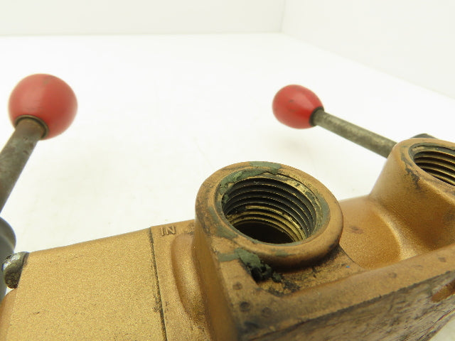 Versa SA-3501-72 Directional Manual Lever Valve 3-Pos 3-Way 1/2"NPT Lot of 2