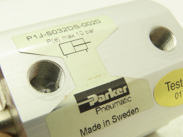 Parker P1J-S032DS-0020 Pneumatic Compact Cylinder Bore 32mm x Stroke 20mm