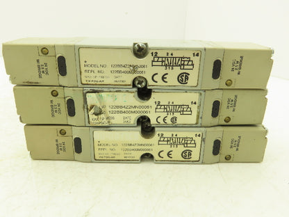 Numatics 122BB4Z2MN00061 Solenoid Valve 150PSIG 24VDC 2.5W W/Bridge Lot of 3